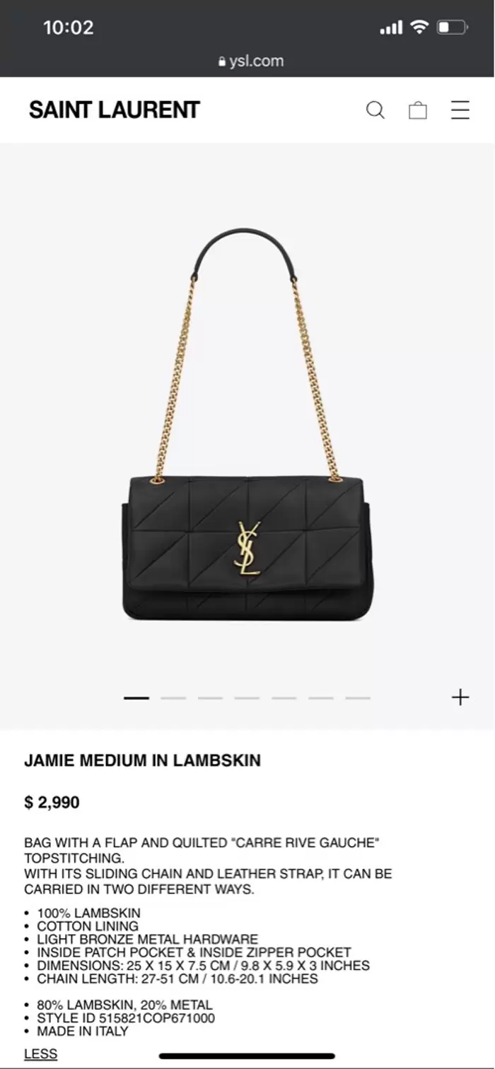 Original YSL Jamie Medium Bag