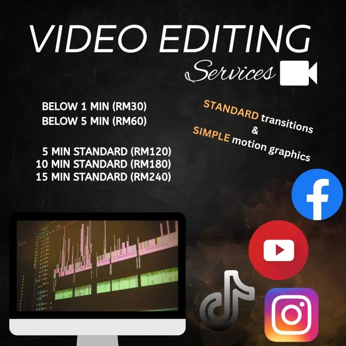 VIDEO EDITING SERVICES (LATEST PRICE)